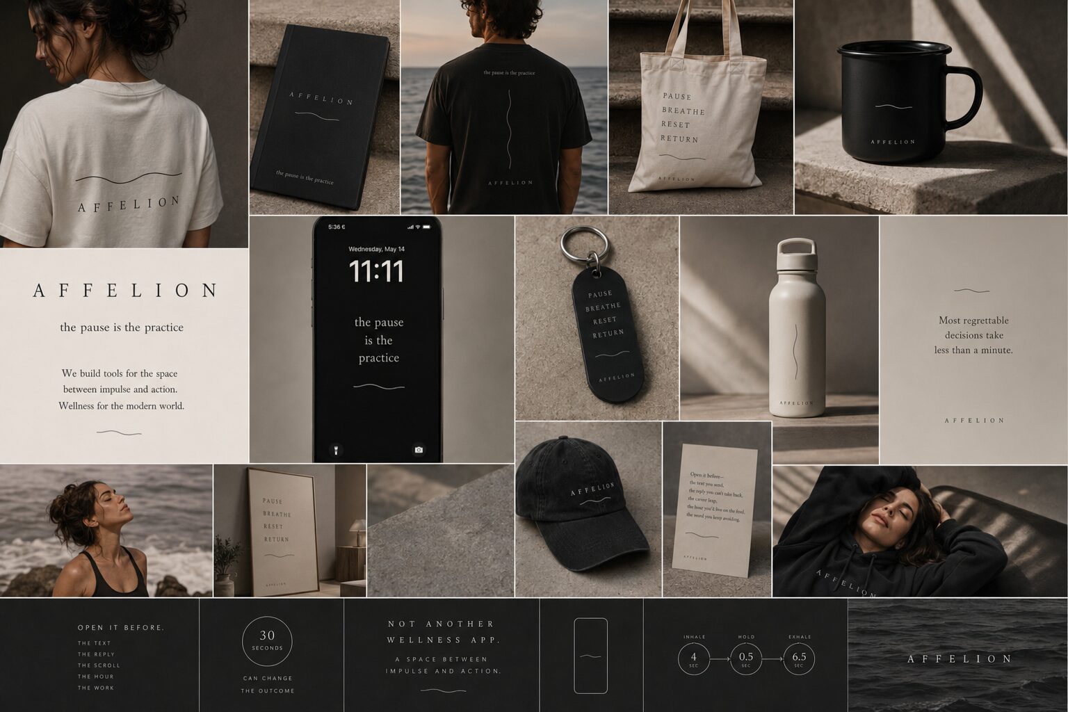 THE LINE — composited campaign board