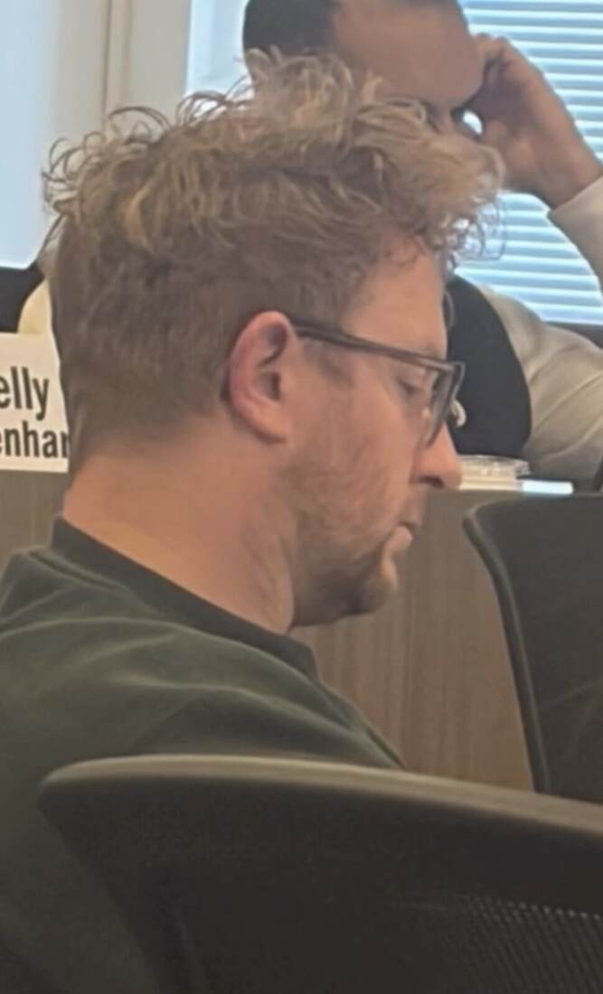 The subject in profile